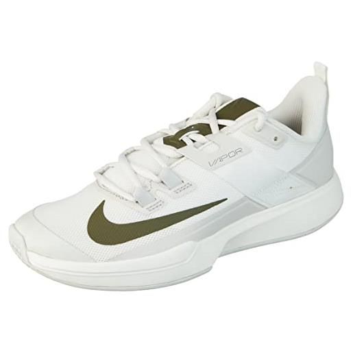 Nike Nike. Court vapor lite, sneaker donna, sail/medium olive-light bone, 37.5 eu