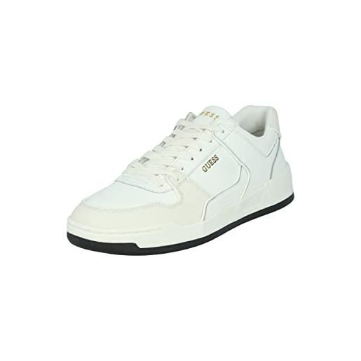 GUESS vicenza low, sneaker uomo, white, 41 eu