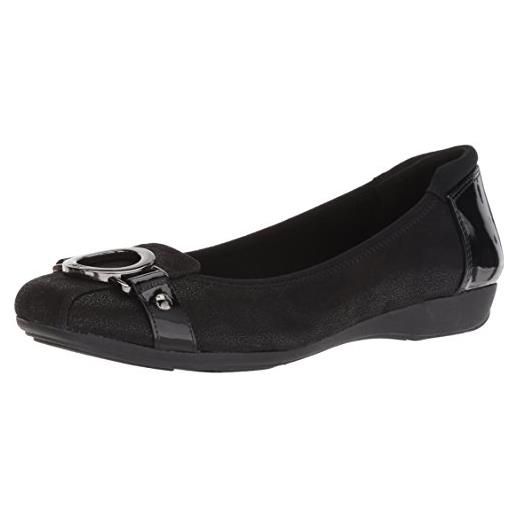 Anne Klein umeko ballet flat, ballerine donna, tessuto nero multi, 40 eu