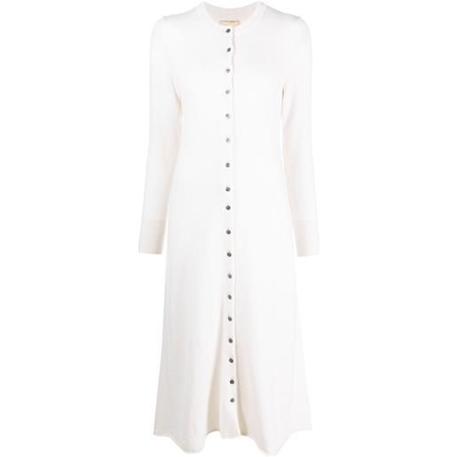 PAULA abito con bottoni - bianco