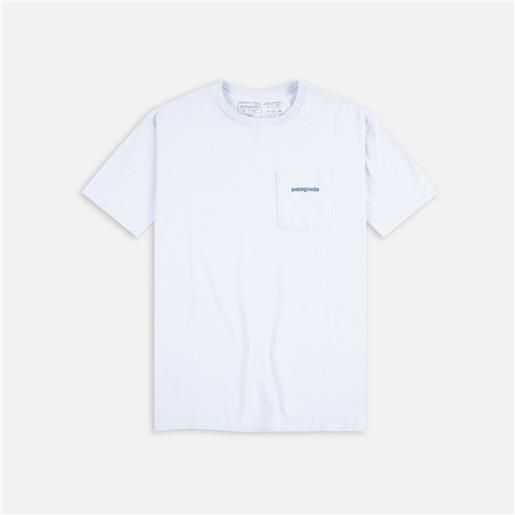 Patagonia boardshort logo pocket responsibili-tee t-shirt white uomo