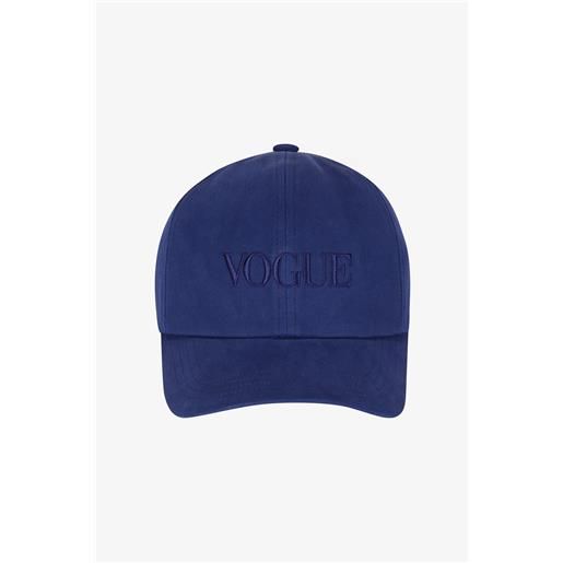 VOGUE Collection cappellino vogue blu scuro con logo ricamato