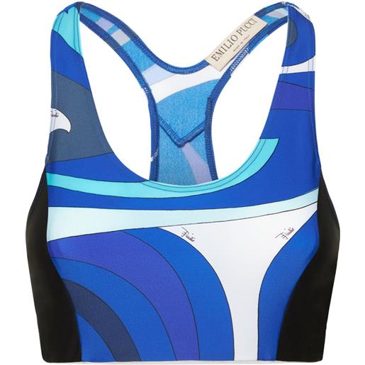PUCCI crop top marmo in jersey stampato
