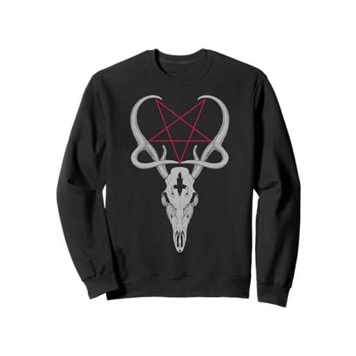 SATANIC DEATH METAL death metal pagan occulto goth satanic | teschio di cervo felpa