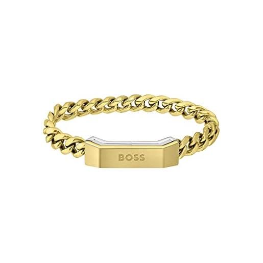 BOSS jewelry braccialetto a catena da uomo collezione carter disponibile in yellow gold m