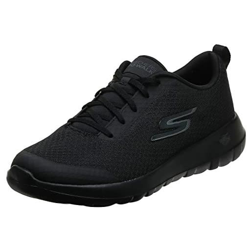 Skechers gowalk max otis-scarpe da passeggio con lacci air mesh, ginnastica uomo, carbone/blu, 47.5 eu