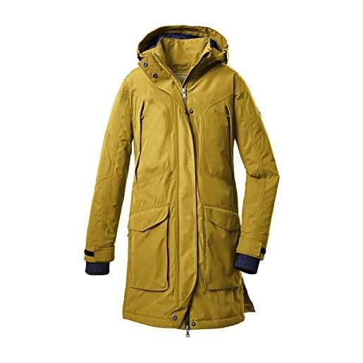 Killtec girl's cappotto da esterno/parka funzionale con cappuccio staccabile con cerniera kow 186 grls ct, burned yellow, 152, 37981-000