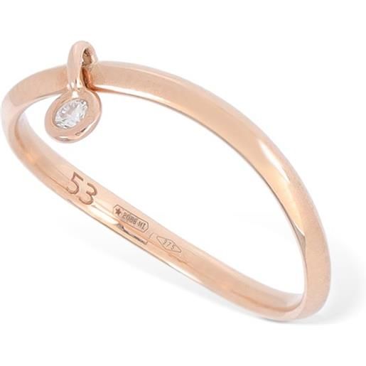 DODO anello essential in oro rosa con diamanti 9kt