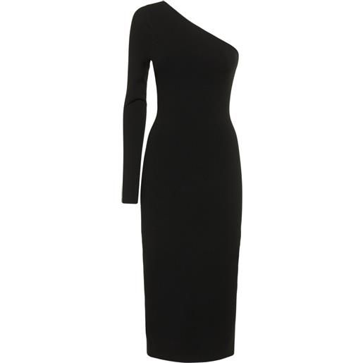 VICTORIA BECKHAM vestito monospalla midi in misto viscosa