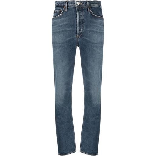 AGOLDE jeans slim a vita alta - blu
