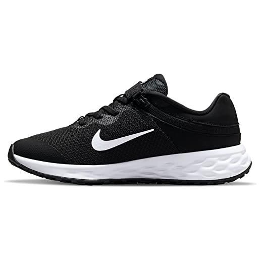 Nike revolution 6 flyease, scarpe da ginnastica unisex - bambini, nero (black/white-dk smoke grey), 40 eu