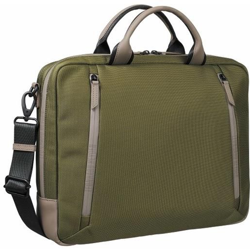 Leonhard Heyden helsinki briefcase 38 cm scomparto per laptop verde