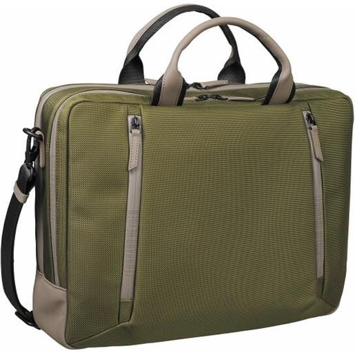 Leonhard Heyden helsinki briefcase 42 cm scomparto per laptop verde