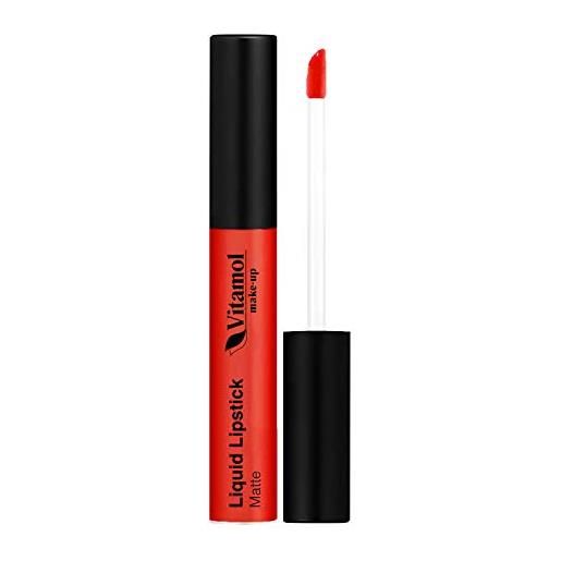 Vitamol rossetto liquid lipstick per make-up viso 6 ml effetto matte anti lucido e no transfer (01 - rose)
