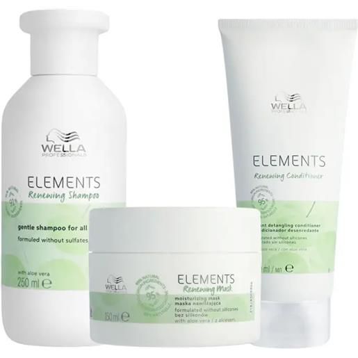 WELLA kit elements renewing shampoo 250ml + mask + 150ml conditioner 200ml