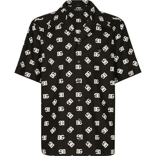 Dolce & Gabbana camicia dg monogram - nero