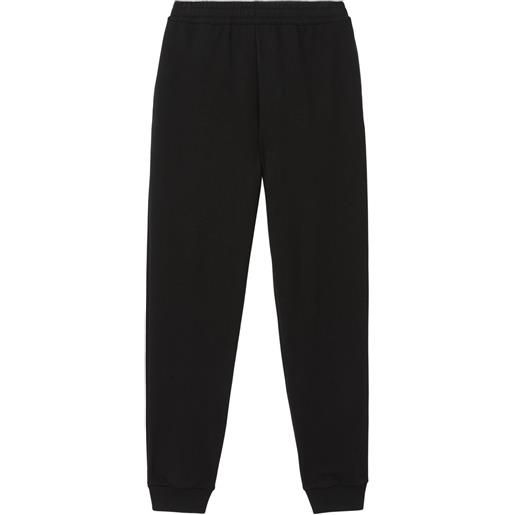 Burberry pantaloni sportivi prorsum con applicazione - nero