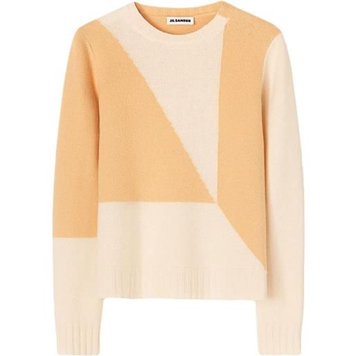 Jil Sander maglione con design color-block - arancione