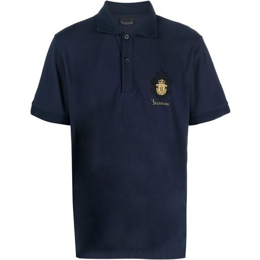 Billionaire polo con ricamo - blu