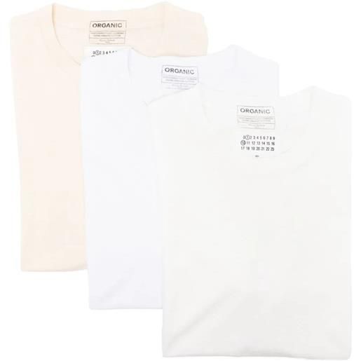 Maison Margiela set di 3 t-shirt - bianco