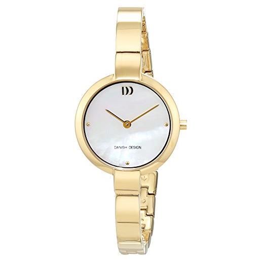 Danish Design 3320228 - orologio da polso donna, placcato in acciaio inox, colore: oro