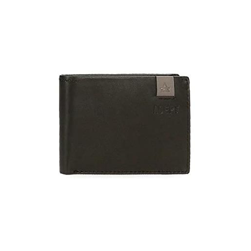joumma bags,s.l. adept max portafoglio orizzontale con, nero/bianco, portafoglio orizzontale con borsa