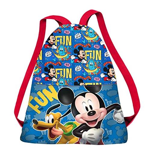 Disney topolino fun-sacca 34 cm, multicolore, 27 x 34 cm