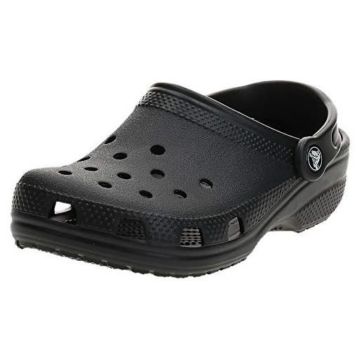 Crocs classic clog, unisex - adulto, nero (black), 43/44 eu + shoe charm 5-pack, personalize with jibbitz for decorativi per scarpe unisex adulto, colazione, taglia unica