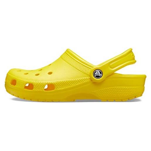 Crocs classic clog, unisex - adulto, giallo (lemon), 48/49 eu + shoe charm 5-pack, personalize with jibbitz for decorativi per scarpe unisex adulto, colazione, taglia unica