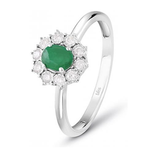 Bliss anello charleston con smeraldi