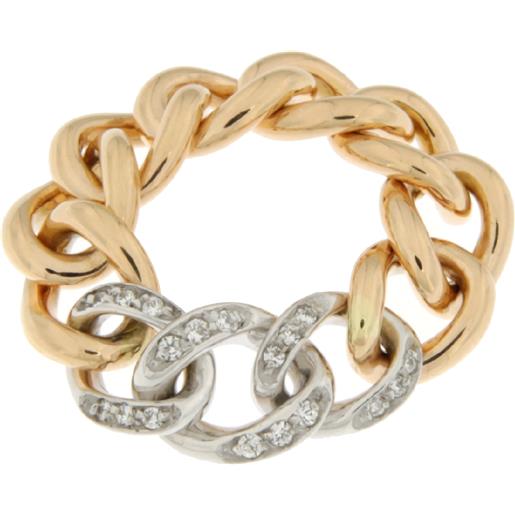Gioielleria Lucchese Oro anello donna oro rosa bianco gl100794