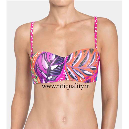 Triumph bikini a fascia imbottito painted tulum mwdp, arancio
