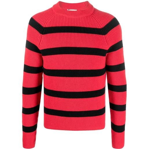 AMI Paris maglione girocollo a righe - rosso