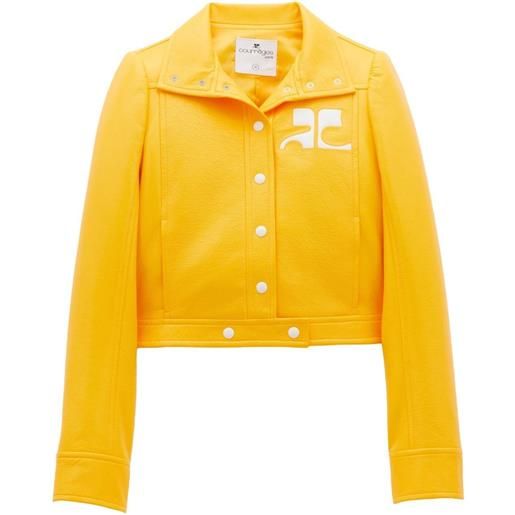 Courrèges giacca-camicia con applicazione - giallo
