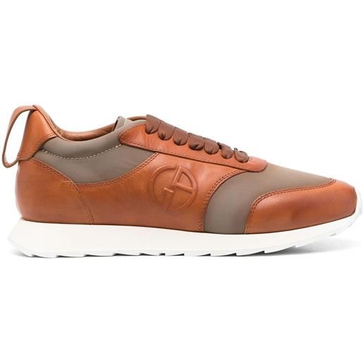 Giorgio Armani sneakers con inserti - marrone