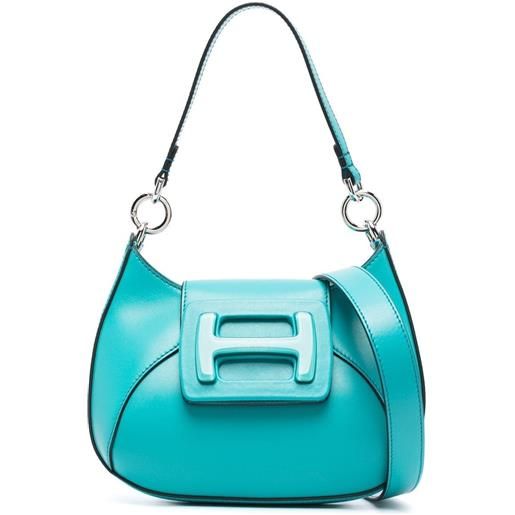 Hogan borsa a spalla con logo - blu