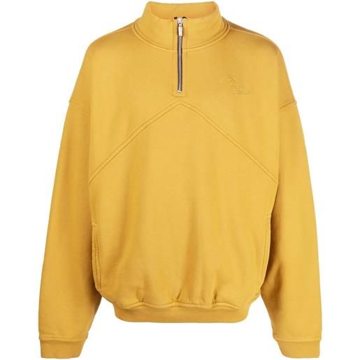 RHUDE felpa con ricamo - giallo