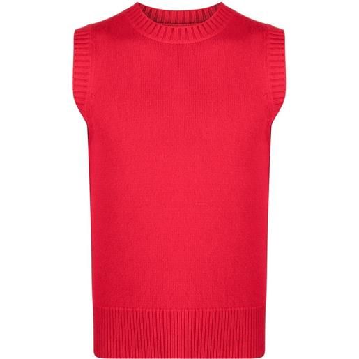 extreme cashmere maglione smanicato girocollo - rosso