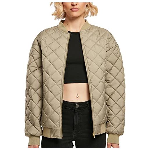Urban Classics bomber trapuntato oversize donna giacca, cachi, xxl