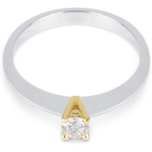 GioiaPura anello fidanzamento solitario gioiapura oro e diamanti gidasr-015wy