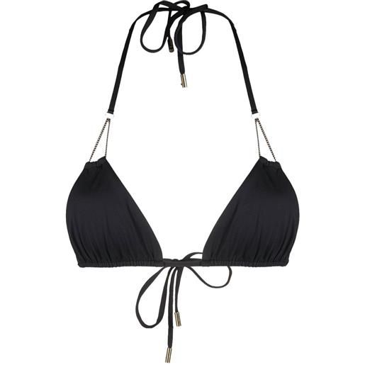 Saint Laurent top bikini con catena - nero
