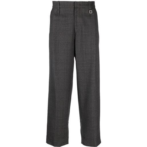 Wooyoungmi pantaloni dritti in tweed - grigio