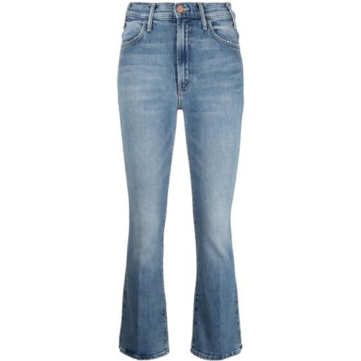 MOTHER jeans a vita alta crop - blu