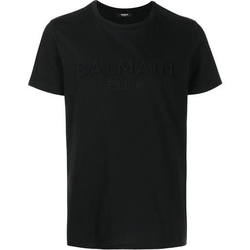 Balmain t-shirt con logo goffrato - nero