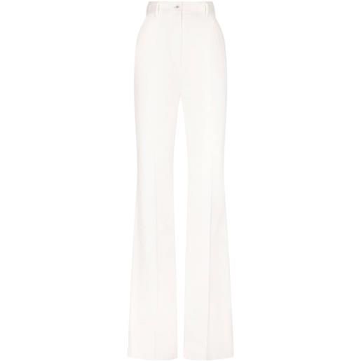 Dolce & Gabbana pantaloni svasati a vita alta - bianco