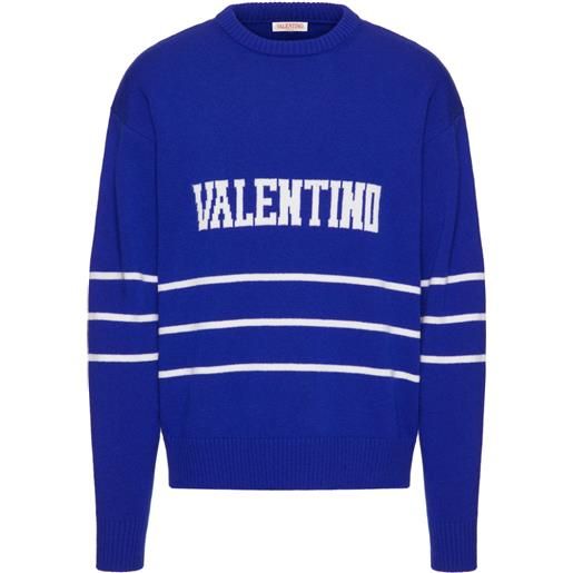 Valentino Garavani maglione con logo - blu