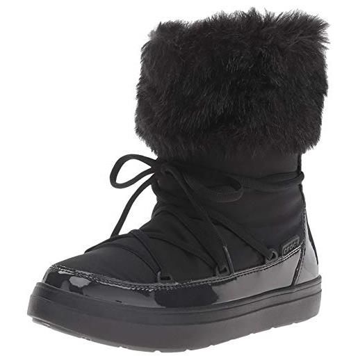 Crocs lodge. Point lace boot, scarpe da ginnastica donna, nero (black), 34/35 eu