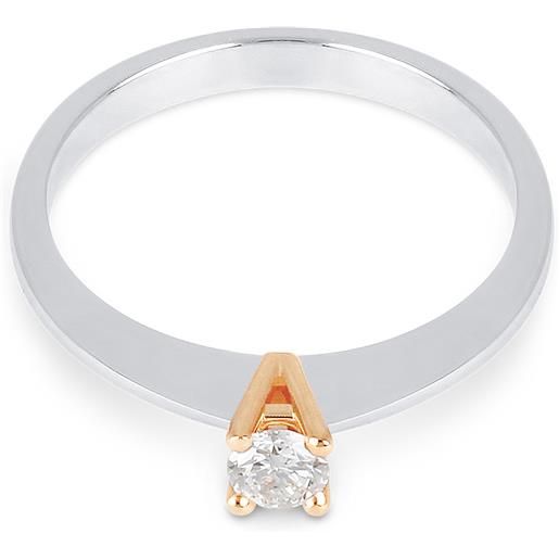 GioiaPura anello fidanzamento solitario gioiapura oro e diamanti gidasr-015wr