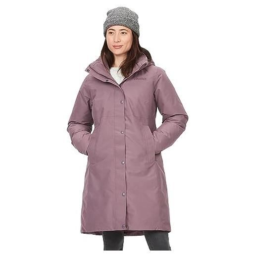 Marmot donna wm's chelsea coat, piumino leggero, parka impermeabile in piuma, caldo cappotto invernale, giacca invernale antipioggia, giacca outdoor con cappuccio, nori, xl