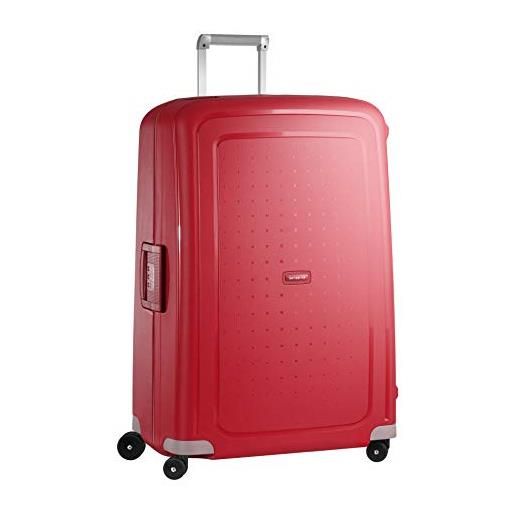Samsonite s'cure - spinner xl valigia a mano, 81 cm, 138 l, rosso (crimson red)